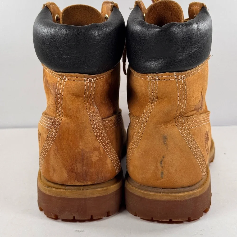 Timberland 6 Inch Premium Waterproof Boots Wheat Nubuck Leather 10361 Men's7M